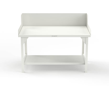 Extreme Duty 7 GA Shop Table with Side Guards, 1 Shelf - 60 In. W x 36 In. D x 46 In. H - T6036SG-9003