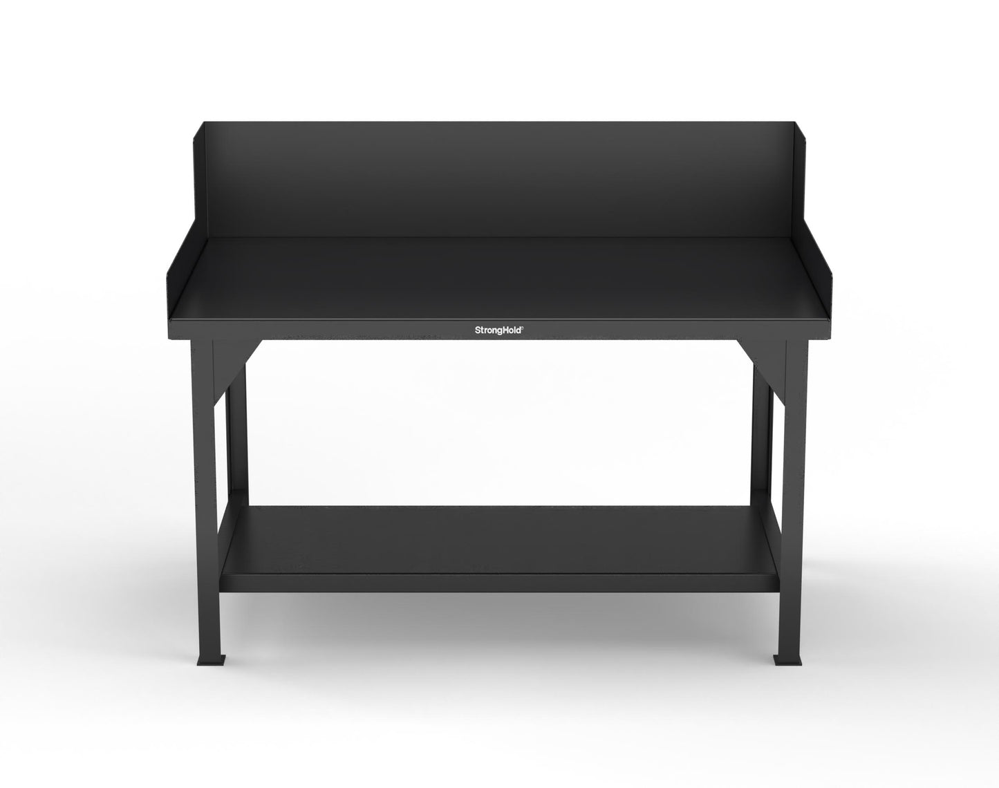 Extreme Duty 7 GA Shop Table with Side Guards, 1 Shelf - 60 In. W x 36 In. D x 46 In. H - T6036SG-9005