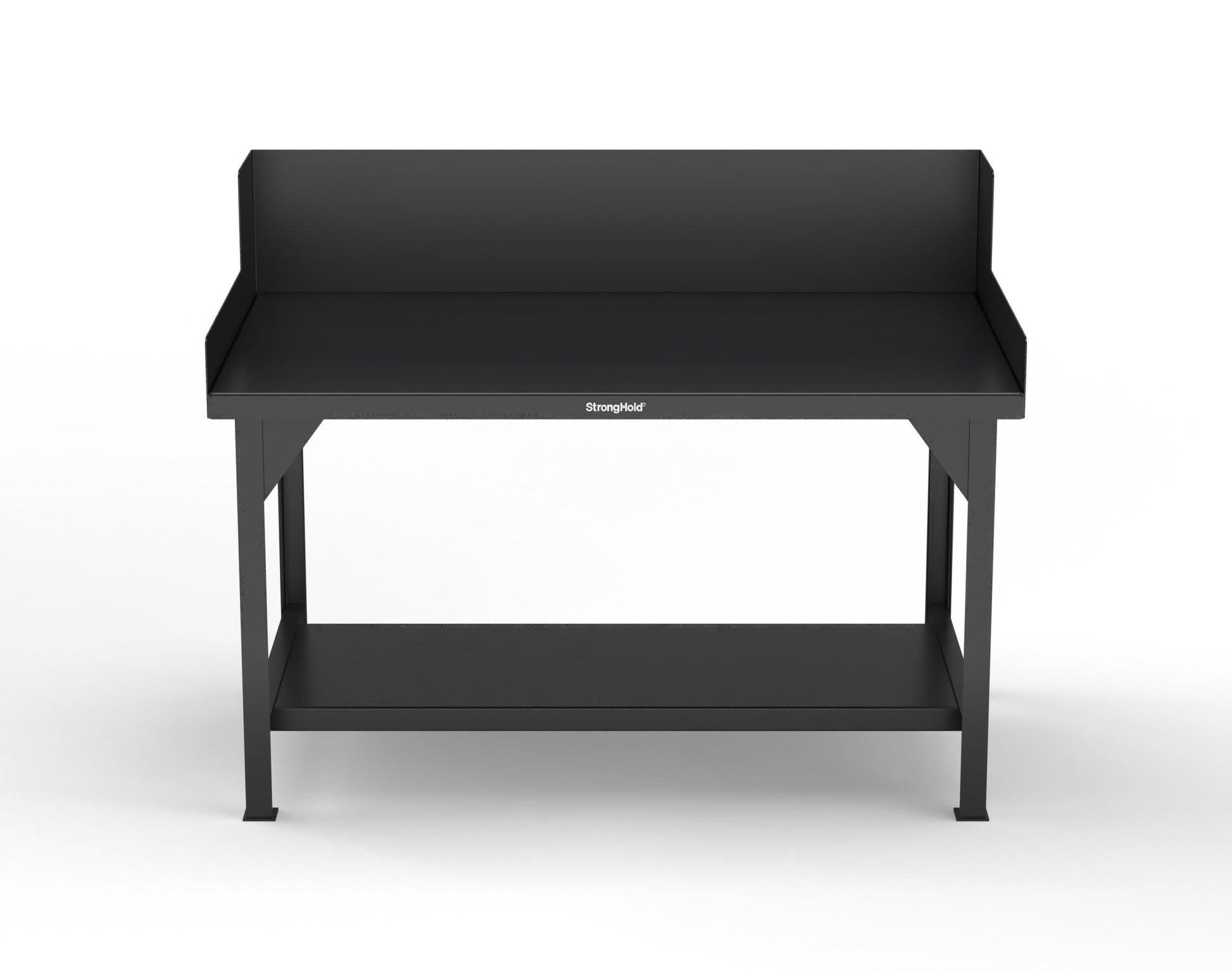 Extreme Duty 7 GA Shop Table with Side Guards, 1 Shelf - 60 In. W x 36 In. D x 46 In. H - T6036SG-9005