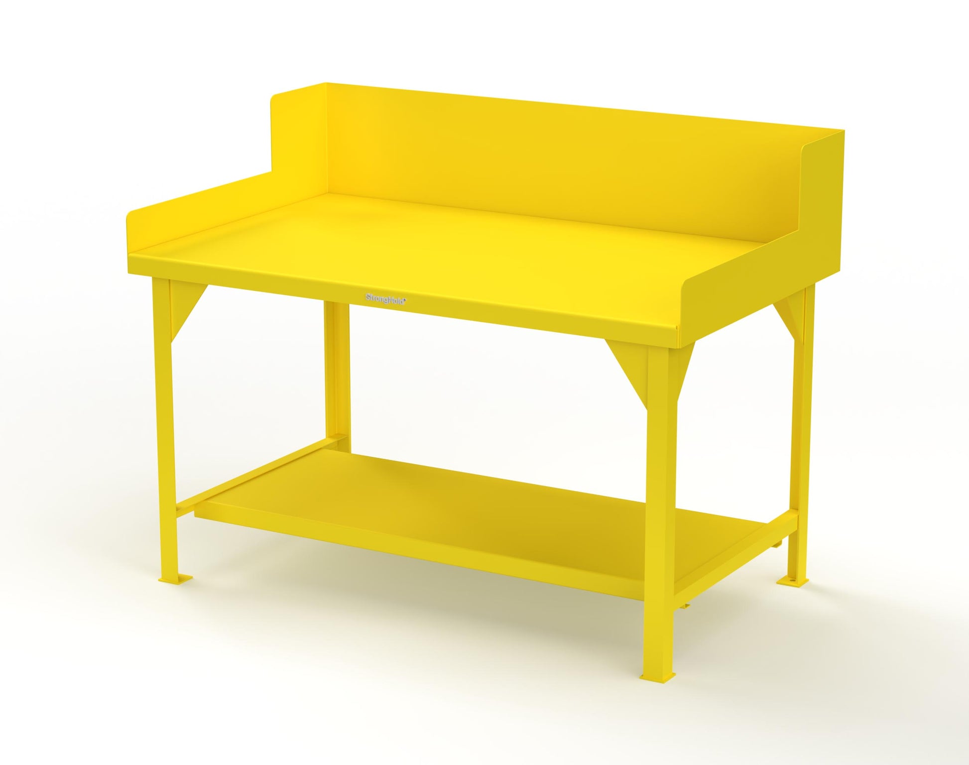 Extreme Duty 7 GA Shop Table with Side Guards, 1 Shelf - 60 In. W x 36 In. D x 46 In. H - T6036SG-1021