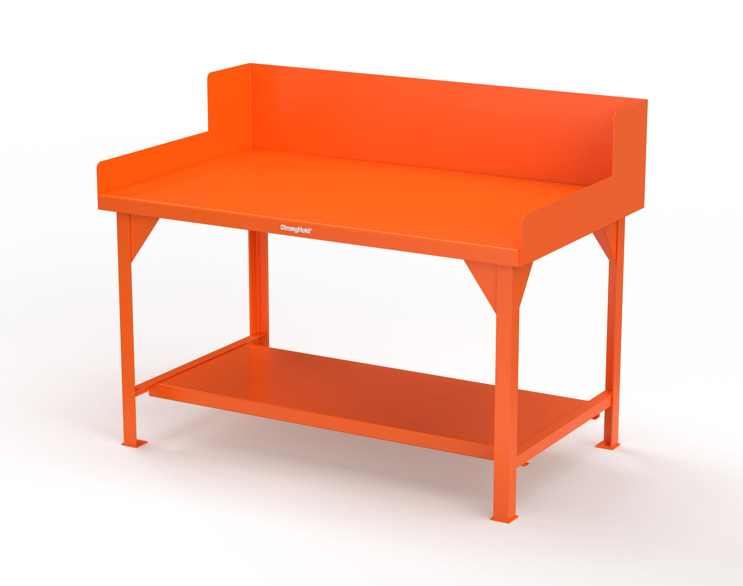 Extreme Duty 7 GA Shop Table with Side Guards, 1 Shelf - 60 In. W x 36 In. D x 46 In. H - T6036SG-2009