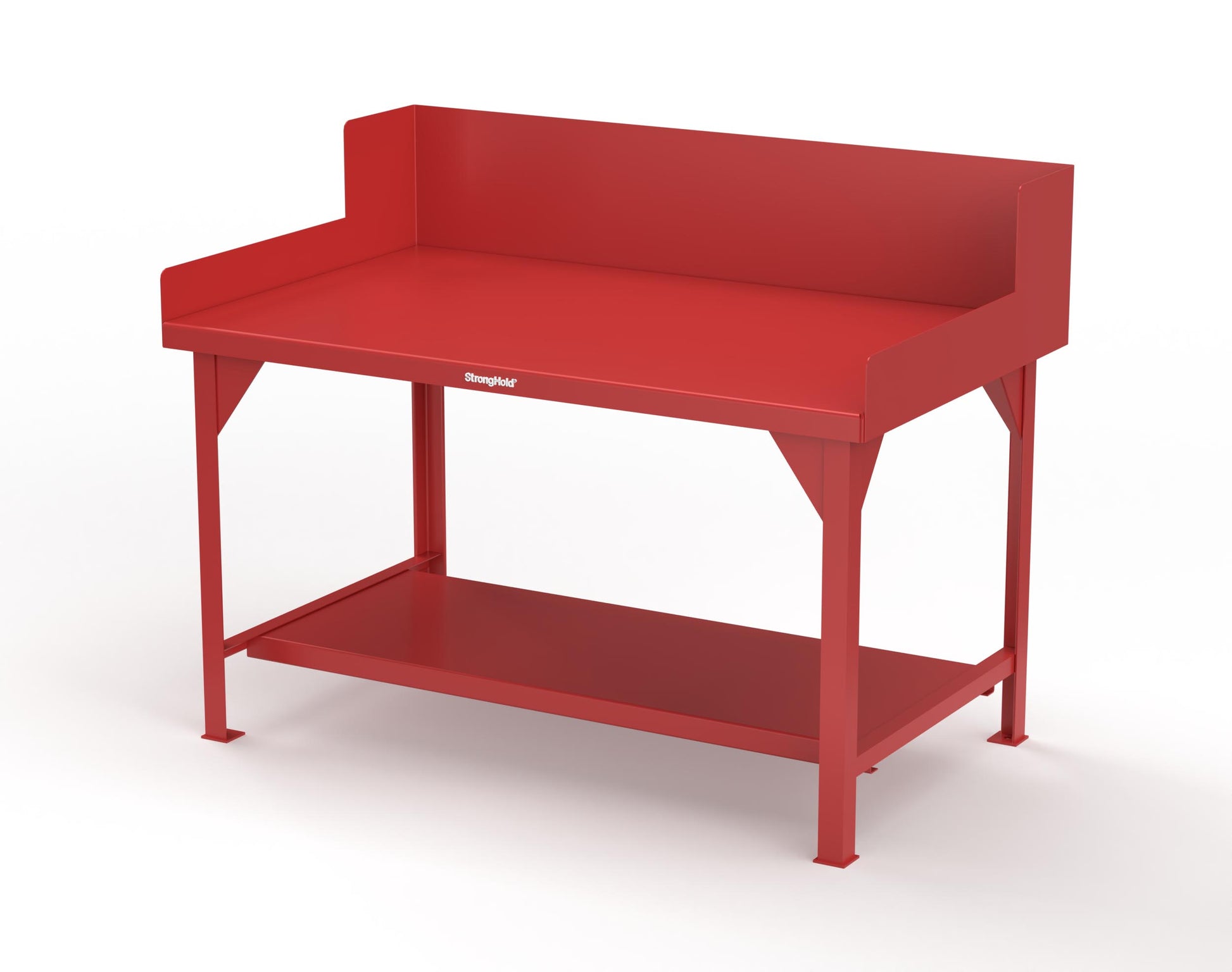 Extreme Duty 7 GA Shop Table with Side Guards, 1 Shelf - 60 In. W x 36 In. D x 46 In. H - T6036SG-3001