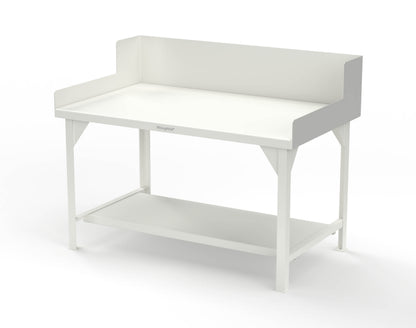 Extreme Duty 7 GA Shop Table with Side Guards, 1 Shelf - 60 In. W x 36 In. D x 46 In. H - T6036SG-9003