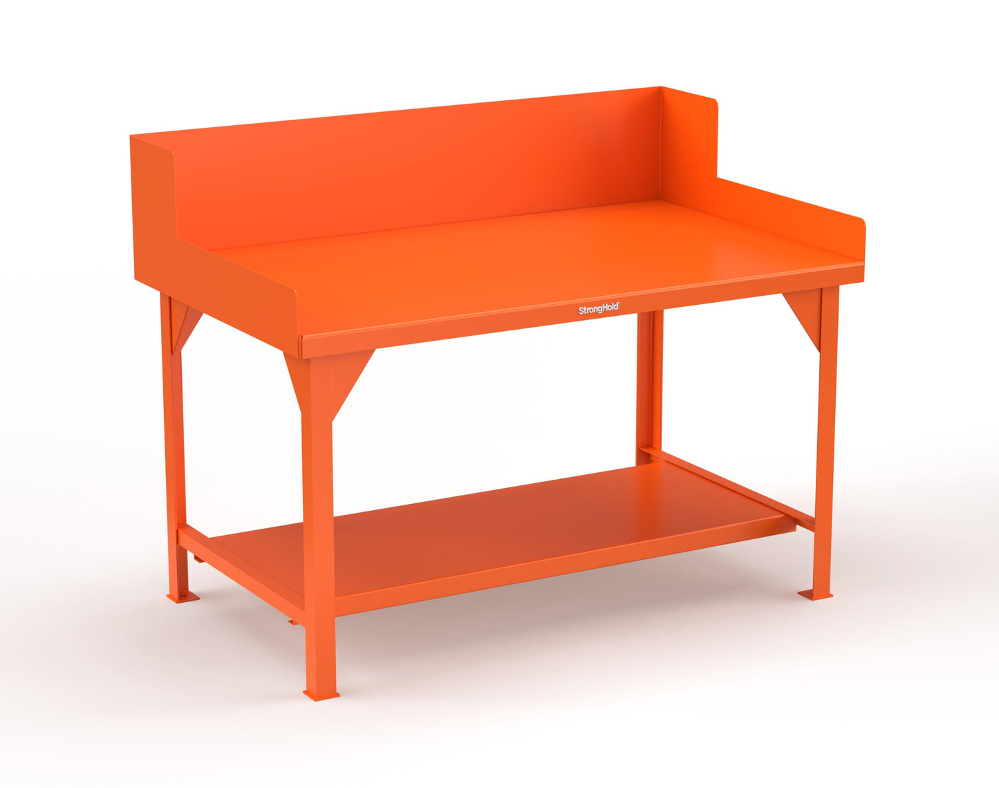 Extreme Duty 7 GA Shop Table with Side Guards, 1 Shelf - 60 In. W x 36 In. D x 46 In. H - T6036SG-2009