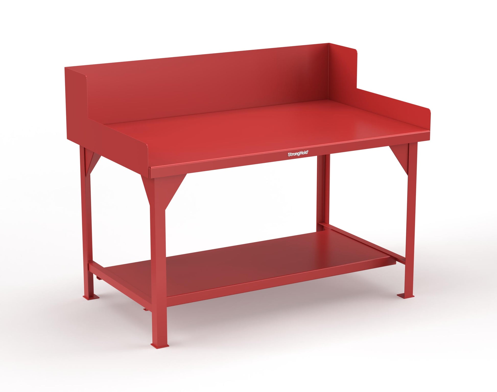 Extreme Duty 7 GA Shop Table with Side Guards, 1 Shelf - 60 In. W x 36 In. D x 46 In. H - T6036SG-3001