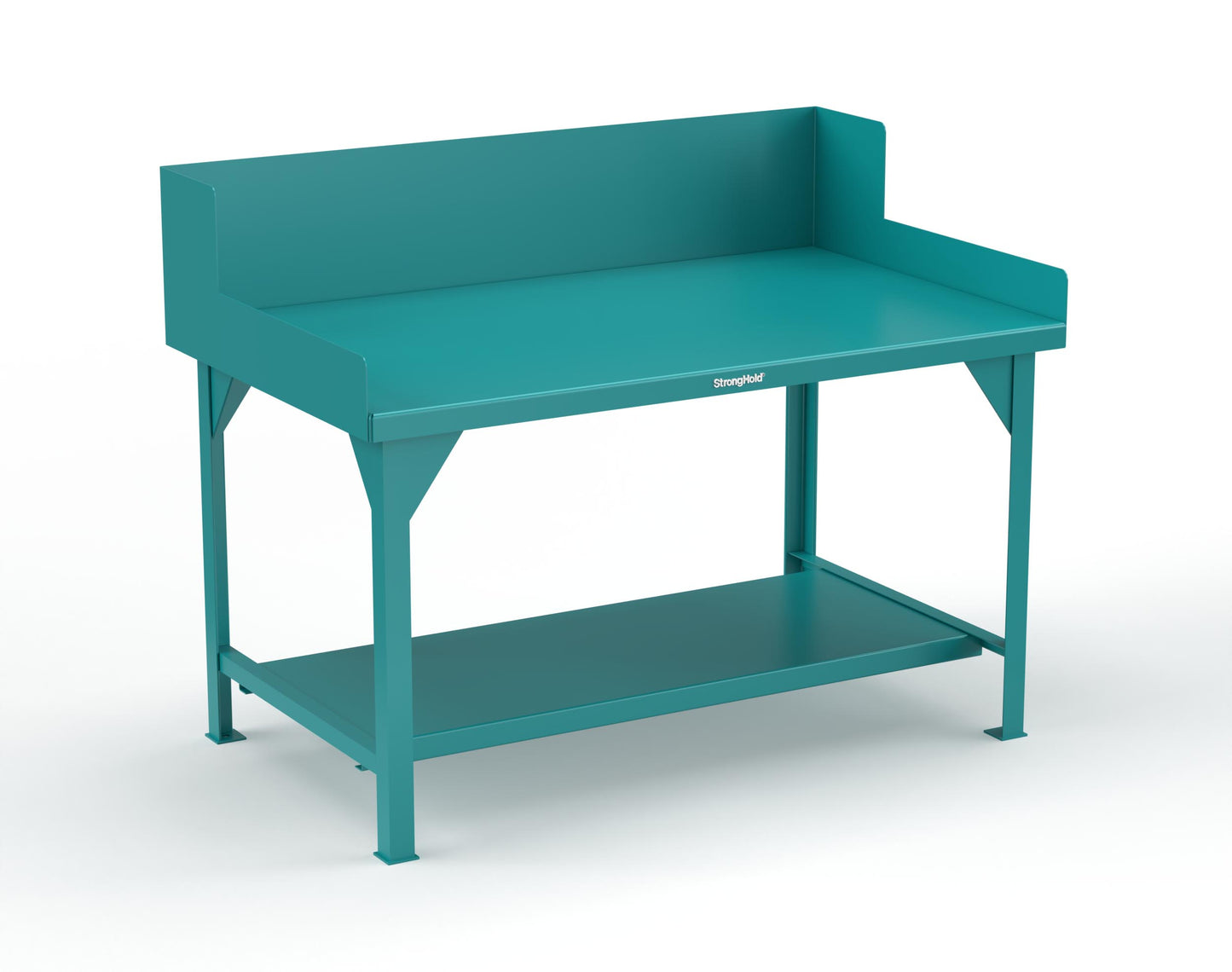 Extreme Duty 7 GA Shop Table with Side Guards, 1 Shelf - 60 In. W x 36 In. D x 46 In. H - T6036SG-5021