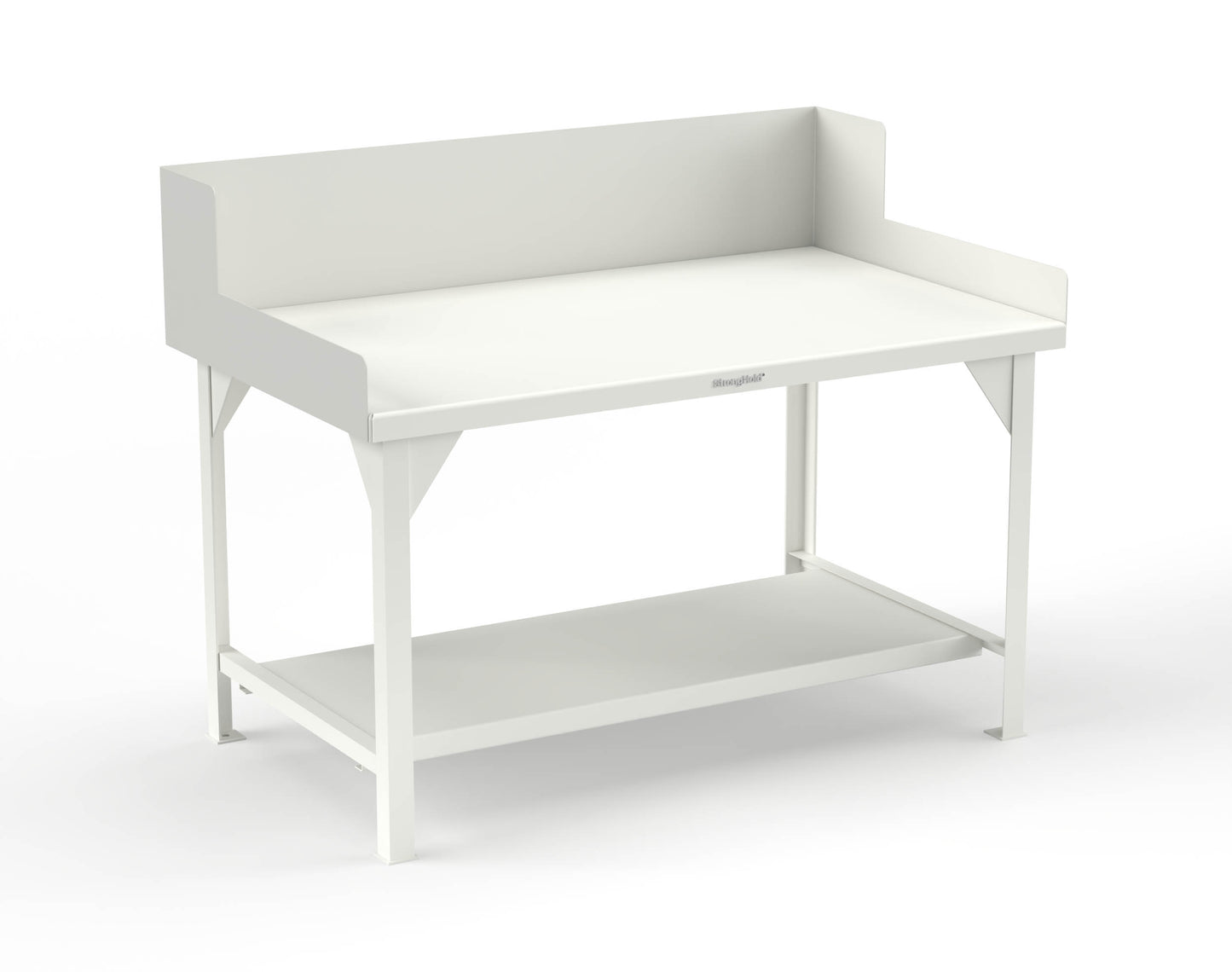 Extreme Duty 7 GA Shop Table with Side Guards, 1 Shelf - 60 In. W x 36 In. D x 46 In. H - T6036SG-9003