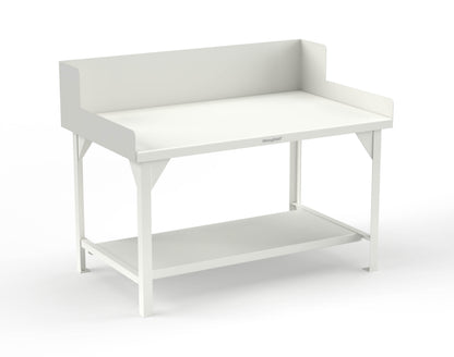 Extreme Duty 7 GA Shop Table with Side Guards, 1 Shelf - 60 In. W x 36 In. D x 46 In. H - T6036SG-9003