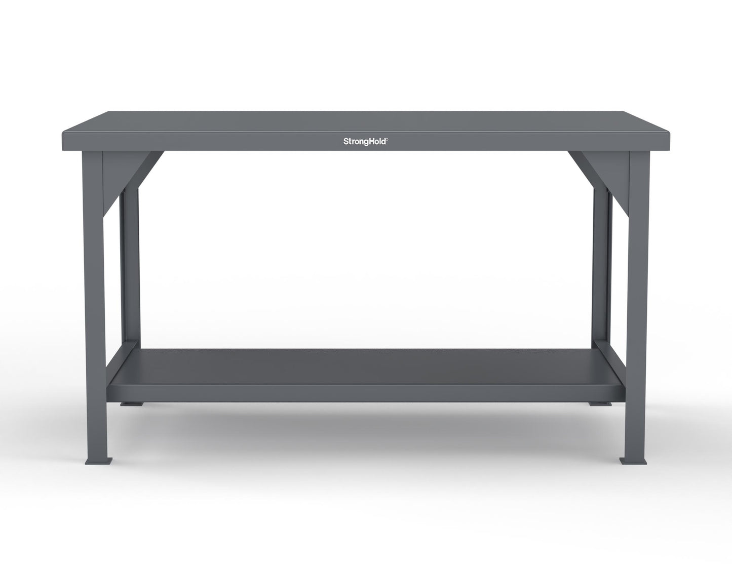 Extreme Duty 7 GA Shop Table with 1 Shelf - 60 In. W x 36 In. D x 34 In. H - T6036-7024