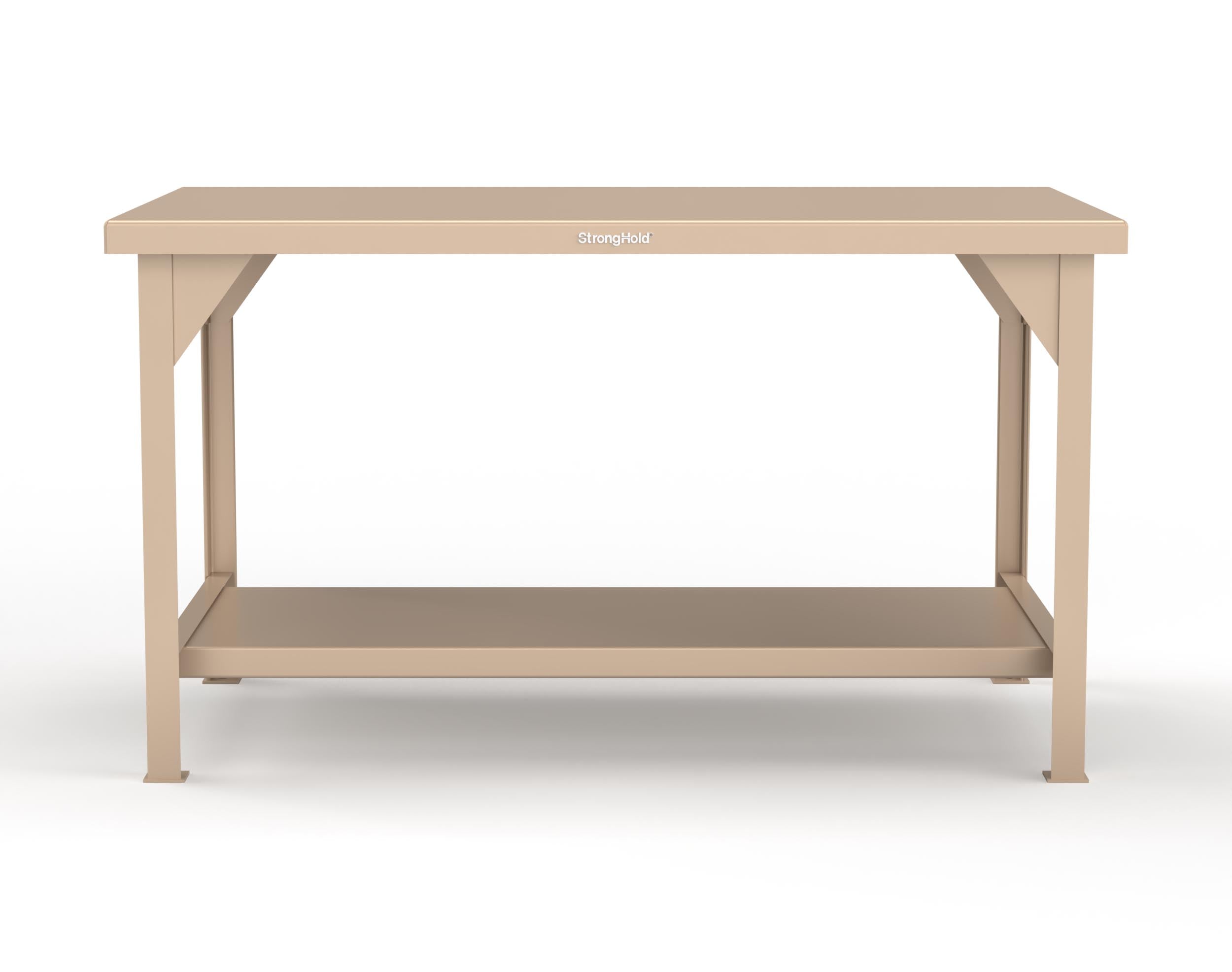 Extreme Duty 7 GA Steel Shop Table with 1 Shelf | T6036 | Strong Hold