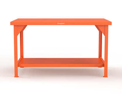 Extreme Duty 7 GA Shop Table with 1 Shelf - 60 In. W x 36 In. D x 34 In. H - T6036-2009