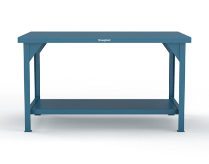 Extreme Duty 7 GA Shop Table with 1 Shelf - 60 In. W x 36 In. D x 34 In. H - T6036-5001