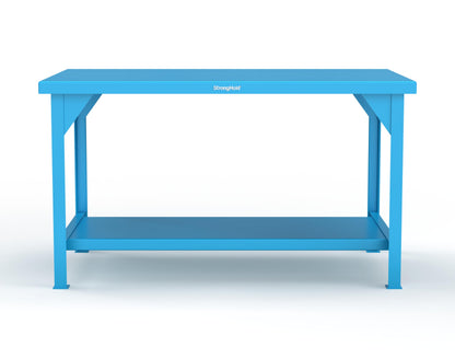 Extreme Duty 7 GA Shop Table with 1 Shelf - 60 In. W x 36 In. D x 34 In. H - T6036-5012