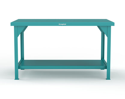 Extreme Duty 7 GA Shop Table with 1 Shelf - 60 In. W x 36 In. D x 34 In. H - T6036-5021