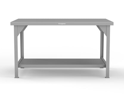 Extreme Duty 7 GA Shop Table with 1 Shelf - 60 In. W x 36 In. D x 34 In. H - T6036-7037