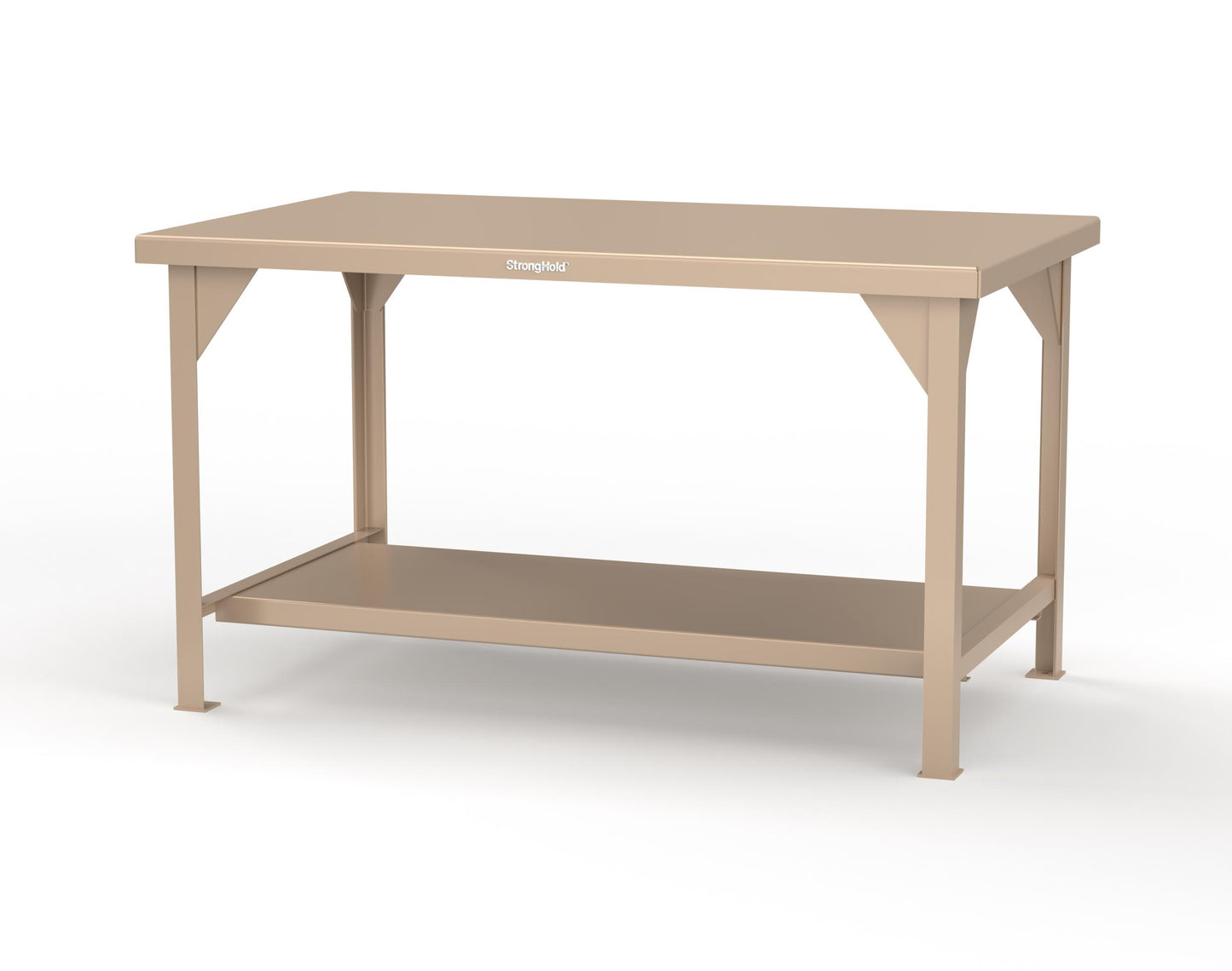 Extreme Duty 7 GA Shop Table with 1 Shelf - 60 In. W x 36 In. D x 34 In. H - T6036-1019