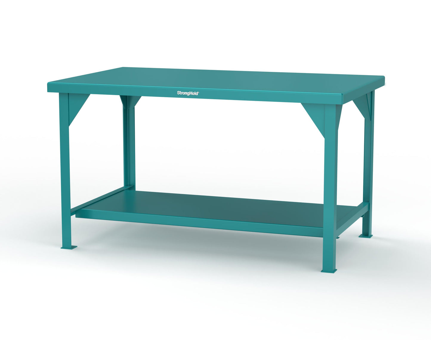 Extreme Duty 7 GA Shop Table with 1 Shelf - 60 In. W x 36 In. D x 34 In. H - T6036-5021