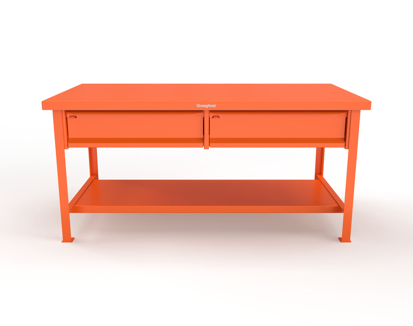 Extreme Duty 7 GA Shop Table with 2 Drawers, 1 Shelf - 72 In. W x 36 In. D x 34 In. H - T7236-2DB-2004