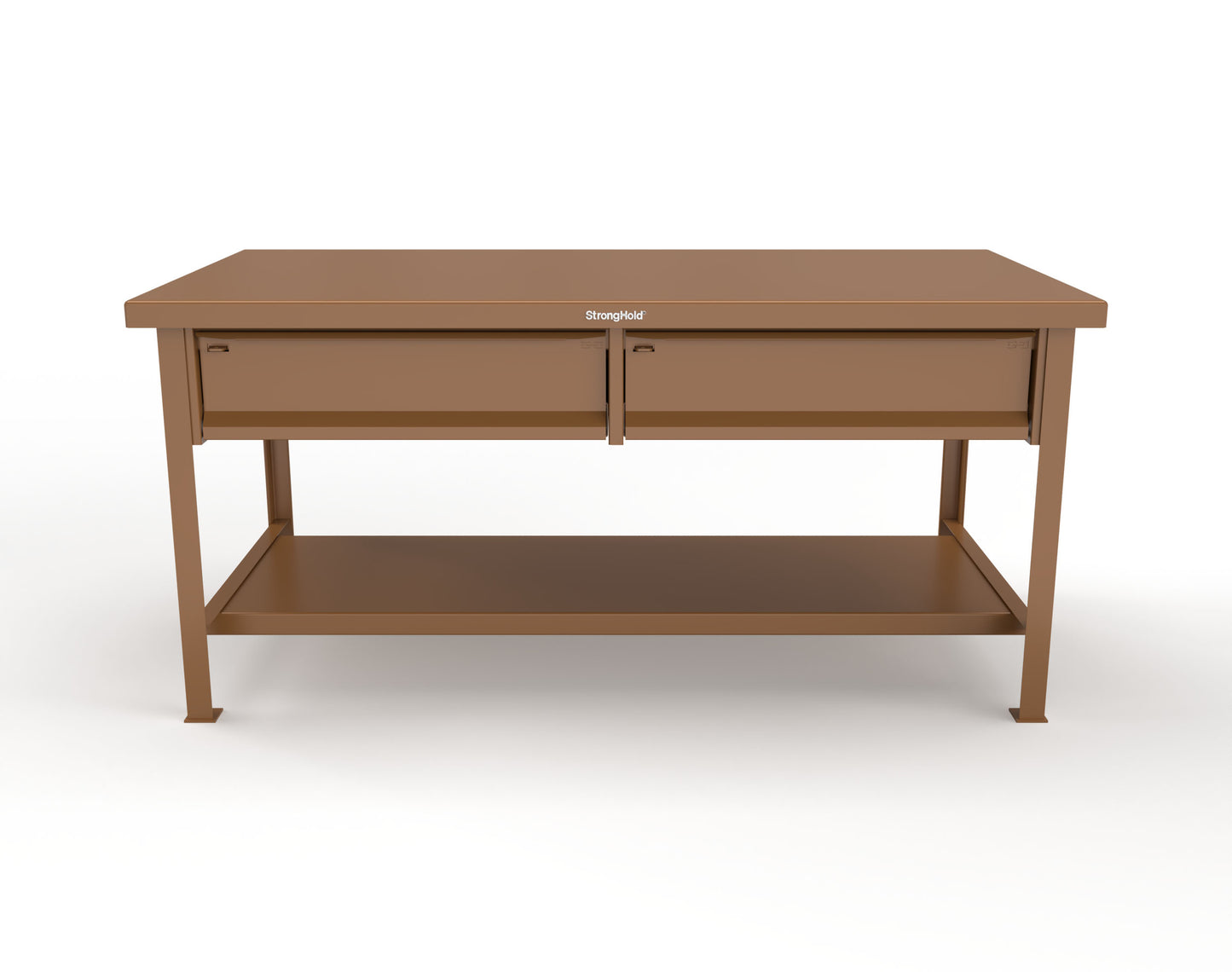 Extreme Duty 7 GA Shop Table with 2 Drawers, 1 Shelf - 72 In. W x 36 In. D x 34 In. H - T7236-2DB-8025