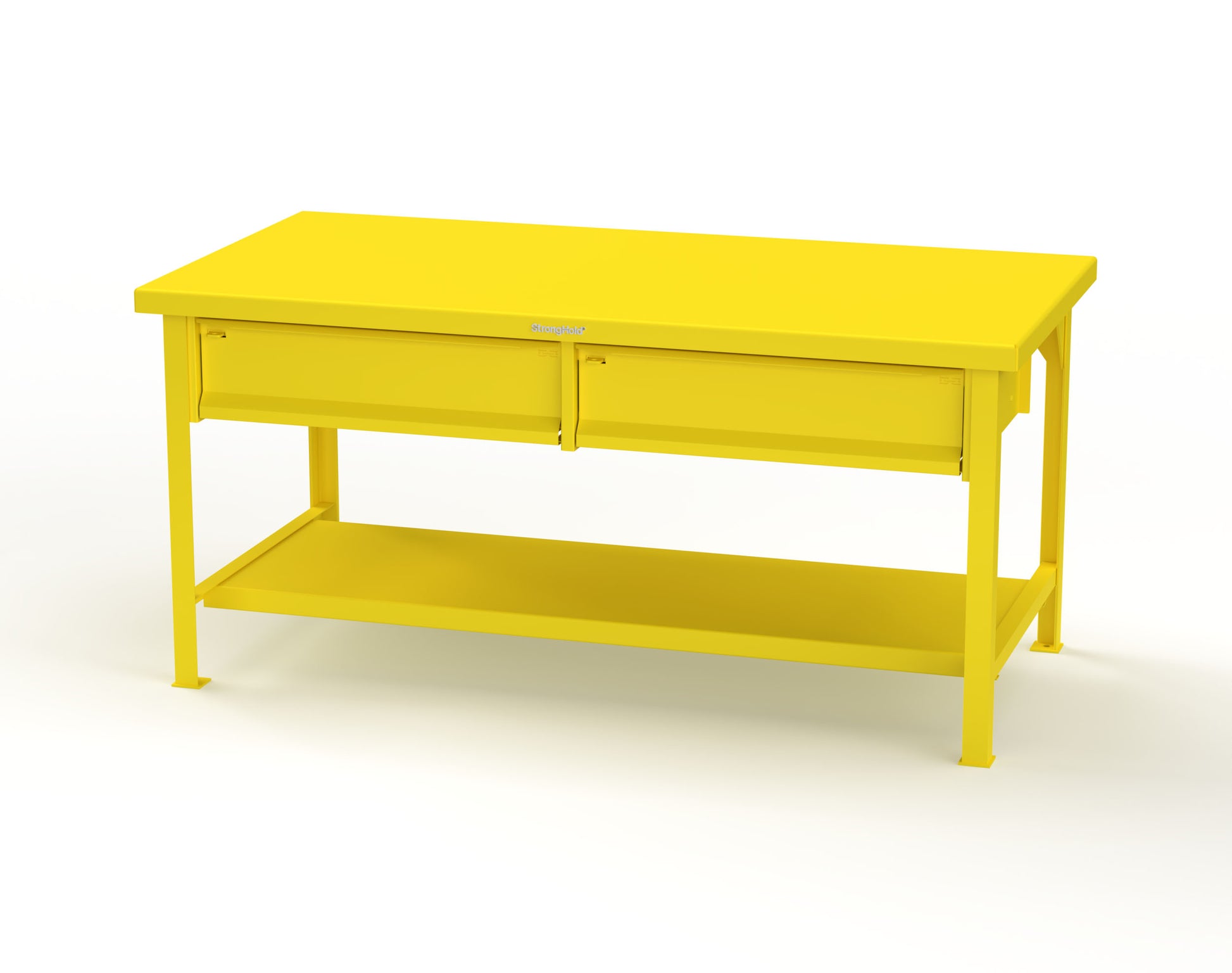 Extreme Duty 7 GA Shop Table with 2 Drawers, 1 Shelf - 72 In. W x 36 In. D x 34 In. H - T7236-2DB-1023