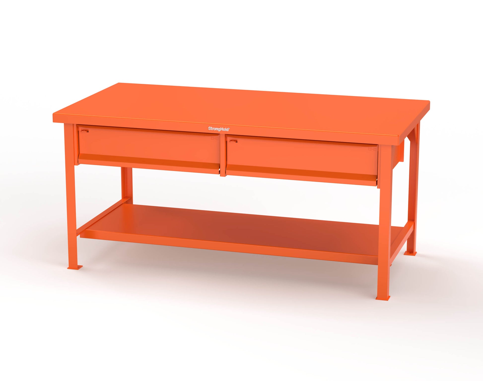 Extreme Duty 7 GA Shop Table with 2 Drawers, 1 Shelf - 72 In. W x 36 In. D x 34 In. H - T7236-2DB-2004