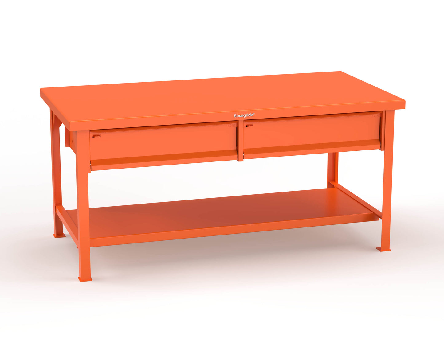 Extreme Duty 7 GA Shop Table with 2 Drawers, 1 Shelf - 72 In. W x 36 In. D x 34 In. H - T7236-2DB-2004