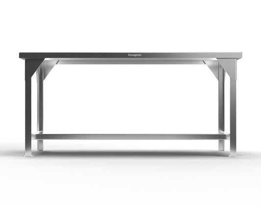 Extreme Duty 7 GA Stainless Steel Shop Table, 1 Shelf - 72 In. W x 36 In. D x 34 In. H