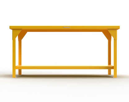Extreme Duty 7 GA Shop Table with 1 Shelf  - 72 In. W x 36 In. D x 34 In. H