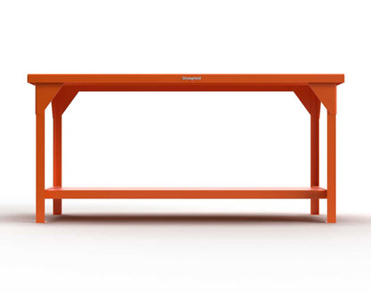 Extreme Duty 7 GA Shop Table with 1 Shelf  - 72 In. W x 36 In. D x 34 In. H