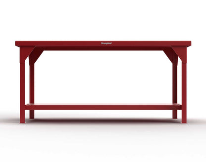 Extreme Duty 7 GA Shop Table with 1 Shelf  - 72 In. W x 36 In. D x 34 In. H