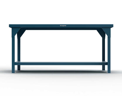 Extreme Duty 7 GA Shop Table with 1 Shelf  - 72 In. W x 36 In. D x 34 In. H