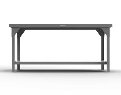 Extreme Duty 7 GA Shop Table with 1 Shelf  - 72 In. W x 36 In. D x 34 In. H