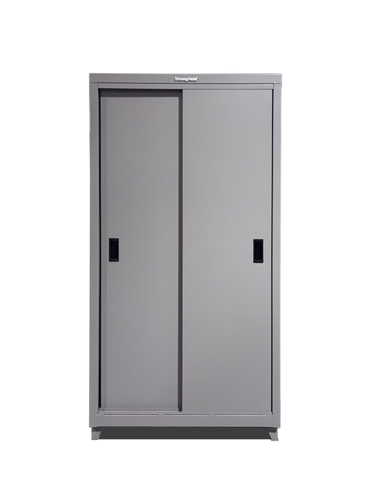 Extra Heavy Duty 14 GA Cabinet with Sliding Doors, 5 Shelves | 36 In. W x 18 In. D x 75 In. H