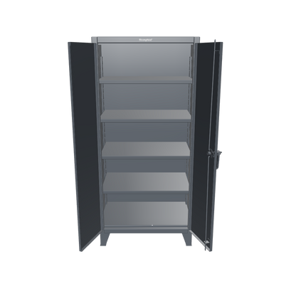 Extreme Duty 12 GA Cabinet with 4 Shelves - 36 In. W x 24 In. D x 78 In. H - 36-244-7024