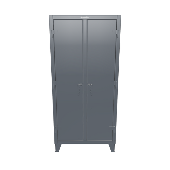Extreme Duty 12 GA Double Shift Cabinet with 8 Shelves - 36 In. W x 24 In. D x 78 In. H - 36-DS-248-7024
