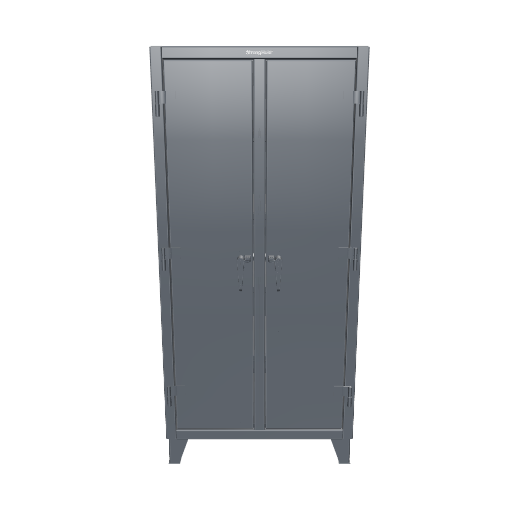 Extreme Duty 12 GA Double Shift Cabinet with 8 Shelves - 36 In. W x 24 In. D x 78 In. H - 36-DS-248-7024