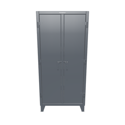 Extreme Duty 12 GA Double Shift Cabinet with 8 Shelves - 36 In. W x 24 In. D x 78 In. H - 36-DS-248-7024