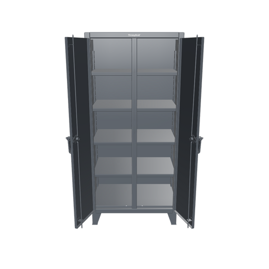 Extreme Duty 12 GA Double Shift Cabinet with 8 Shelves - 36 In. W x 24 In. D x 78 In. H - 36-DS-248-7024