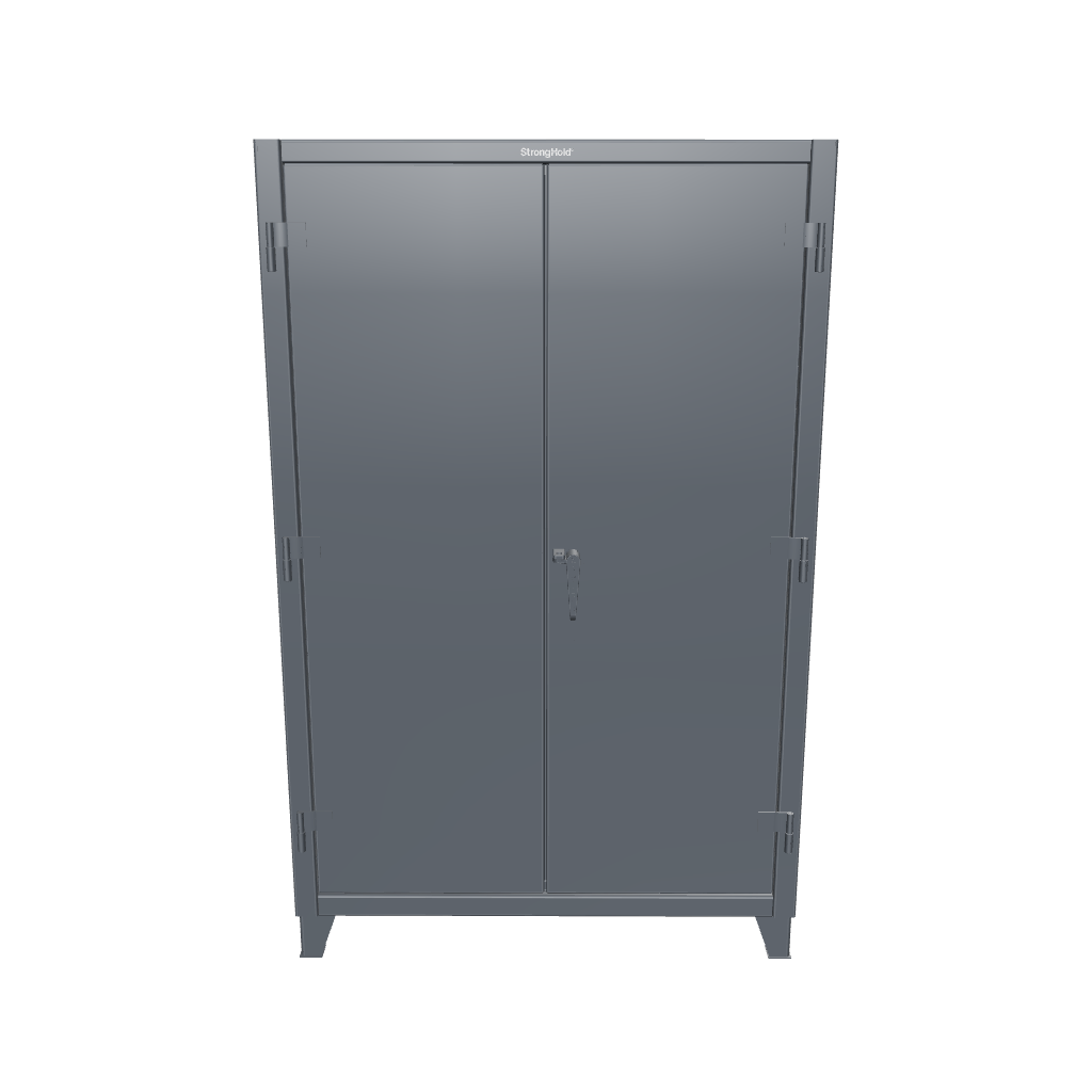 Extreme Duty 12 GA Cabinet with 4 Shelves - 48 In. W x 24 In. D x 78 In. H - 46-244-7024 - Front Open