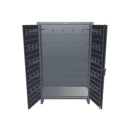 Extreme Duty 12 GA Rigging Cabinet with Hooks - 48 In. W x 24 In. D x 78 In. H - 46-BB-240W/Hooks-7024