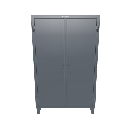 Extreme Duty 12 GA Double Shift Cabinet with 8 Shelves - 48 In. W x 24 In. D x 78 In. H - 46-DS-248-7024