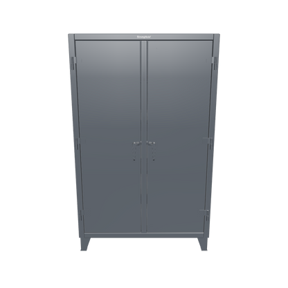 Extreme Duty 12 GA Double Shift Cabinet with 8 Shelves - 48 In. W x 24 In. D x 78 In. H - 46-DS-248-7024