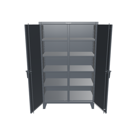 Extreme Duty 12 GA Double Shift Cabinet with 8 Shelves - 48 In. W x 24 In. D x 78 In. H - 46-DS-248-7024