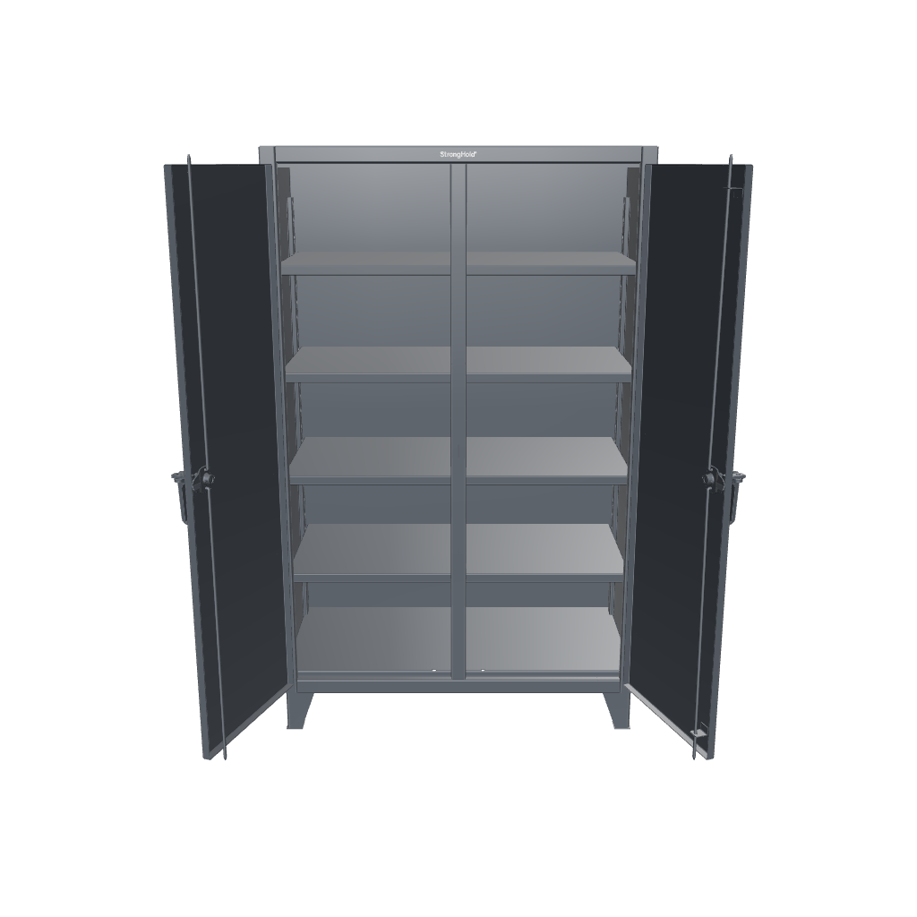 Extreme Duty 12 GA Double Shift Cabinet with 8 Shelves - 48 In. W x 24 In. D x 78 In. H - 46-DS-248-7024