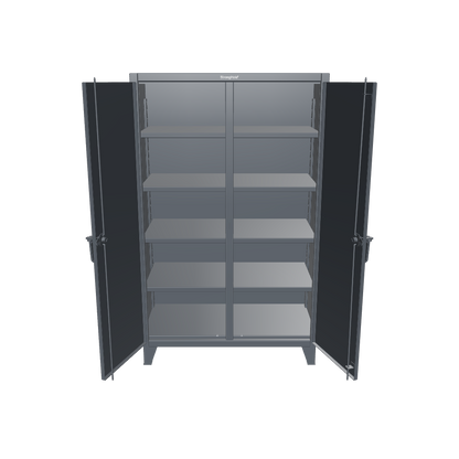 Extreme Duty 12 GA Double Shift Cabinet with 8 Shelves - 48 In. W x 24 In. D x 78 In. H - 46-DS-248-7024