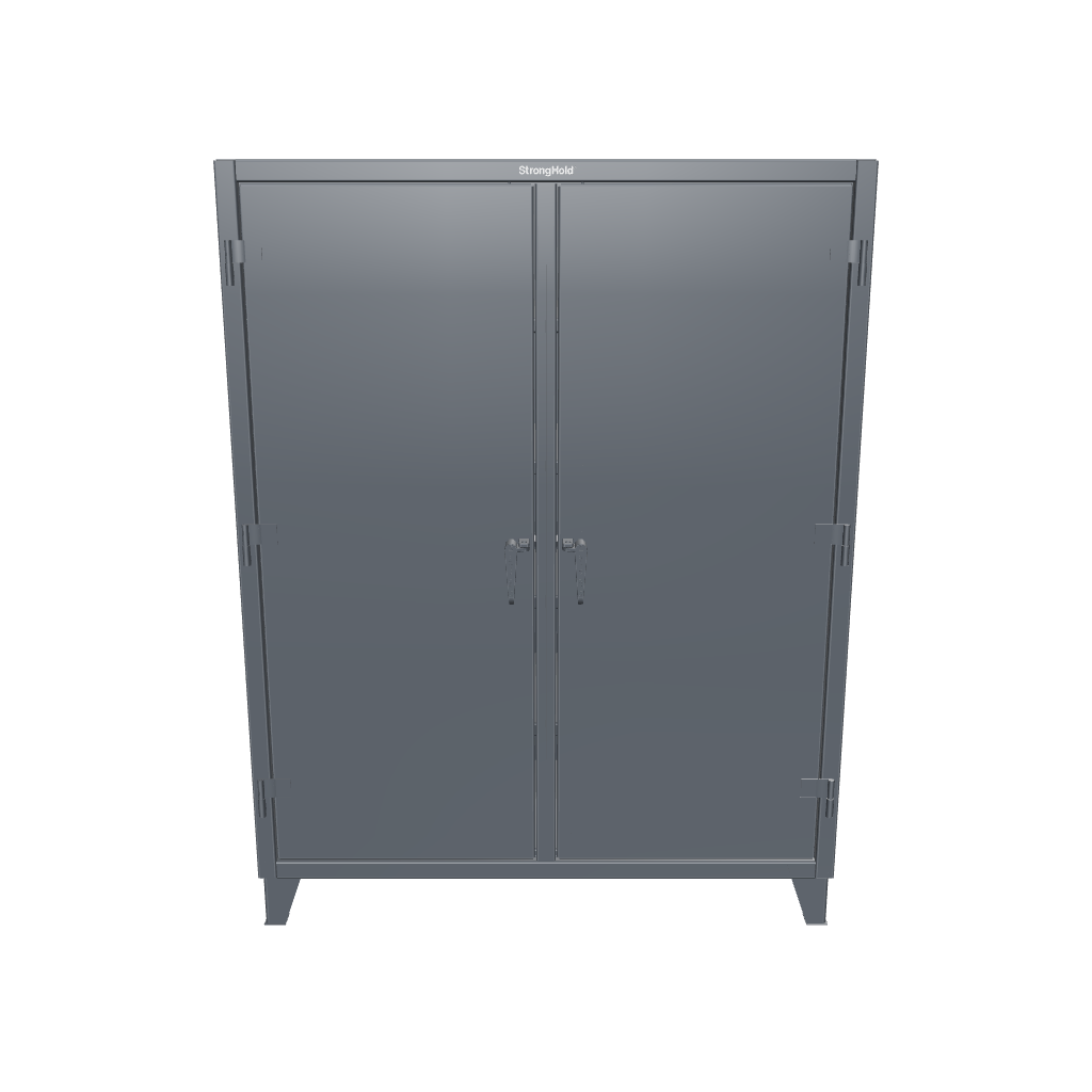 Extreme Duty 12 GA Double Shift Cabinet with 8 Shelves - 60 In. W x 24 In. D x 78 In. H - 56-DS-248-7024