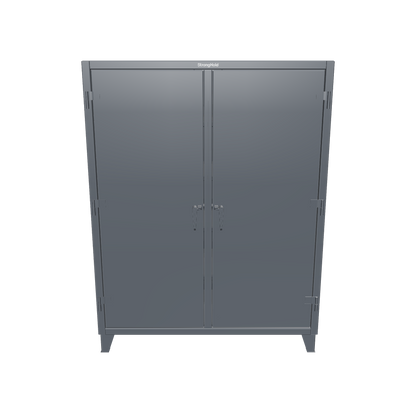 Extreme Duty 12 GA Double Shift Cabinet with 8 Shelves - 60 In. W x 24 In. D x 78 In. H - 56-DS-248-7024