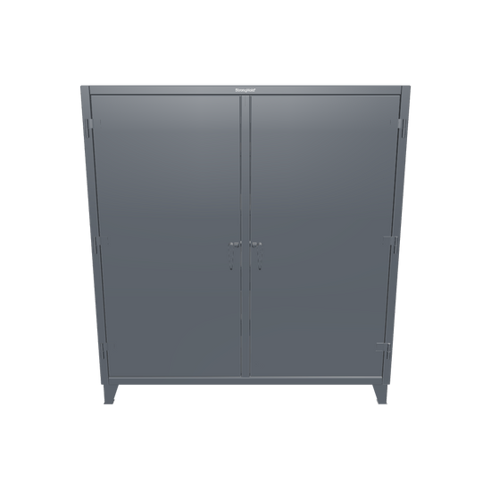 Extreme Duty 12 GA Double Shift Cabinet with 8 Shelves - 72 In. W x 24 In. D x 78 In. H - 66-DS-248-7024