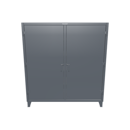 Extreme Duty 12 GA Double Shift Cabinet with 8 Shelves - 72 In. W x 24 In. D x 78 In. H - 66-DS-248-7024
