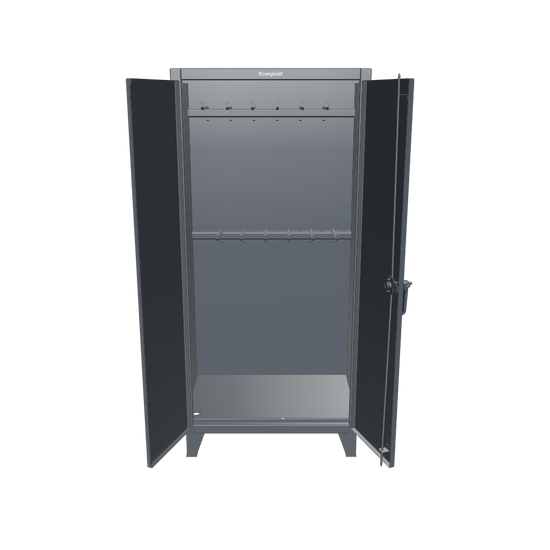 Extreme Duty 12 GA Rigging Cabinet with 12 Hooks - 36 In. W x 24 In. D x 78 In. H - 36-240-12-7024